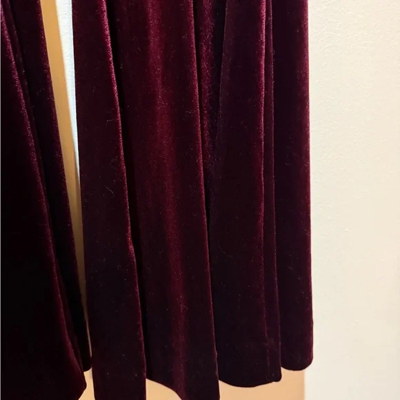 NWOT Nasty Gal Burgundy Boot Cut Flare Pants - Picture 2 of 5